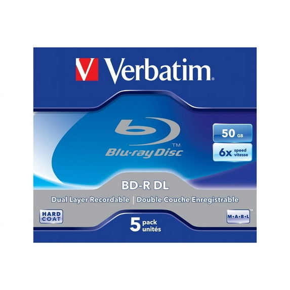Verbatim - 5 x BD-R DL - 50 GB 6x - jewel case