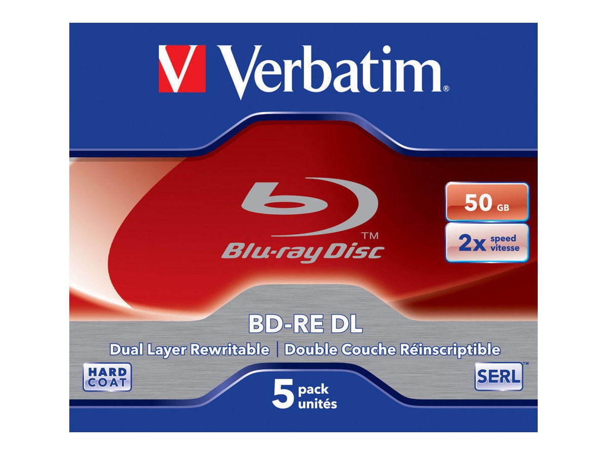 Verbatim 5PK BD-RE 50GB 2X Jewel Case