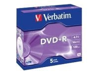 Verbatim - 5 x DVD+R - 4.7 GB (120min) 16x - jewel case