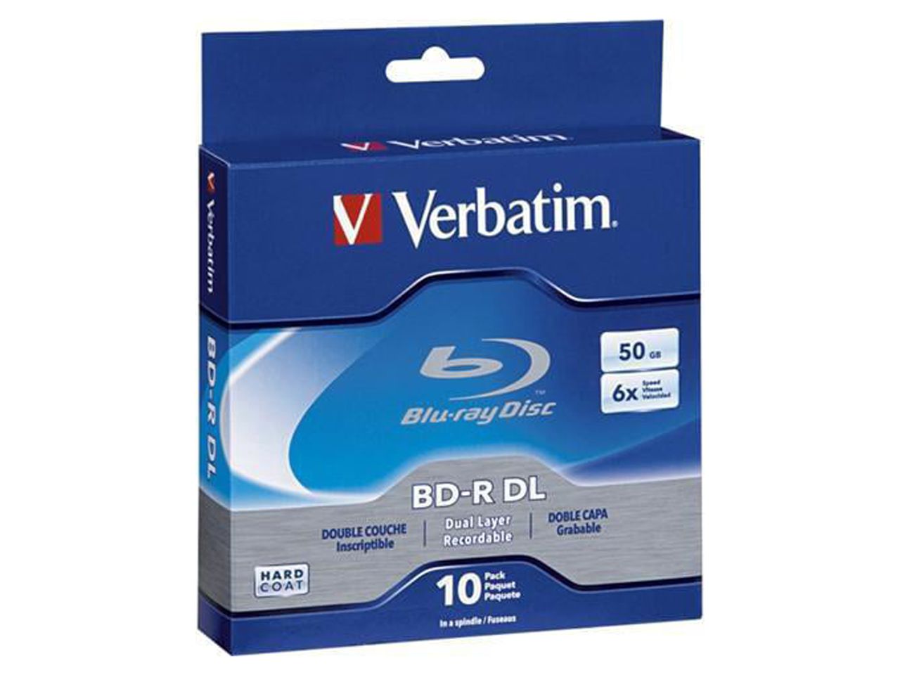 Verbatim 50GB 6X BD-R DL 10 Packs Spindle Disc Model 97335 - image 1 of 3