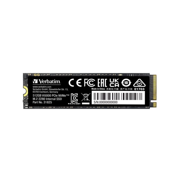 Verbatim 512GB Vi5000 PCIe NVMe M.2 2280 Internal SSD