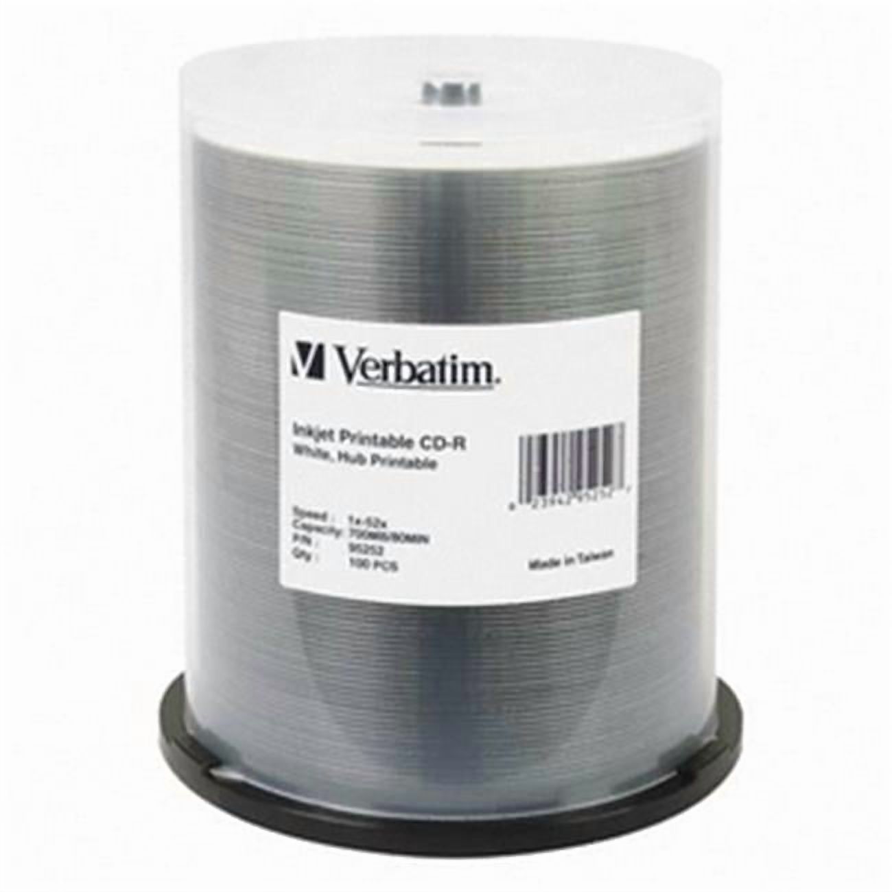 Verbatim 52x CD-R Media 700MB Ink Jet Printable  Hub Printable 120mm Standard