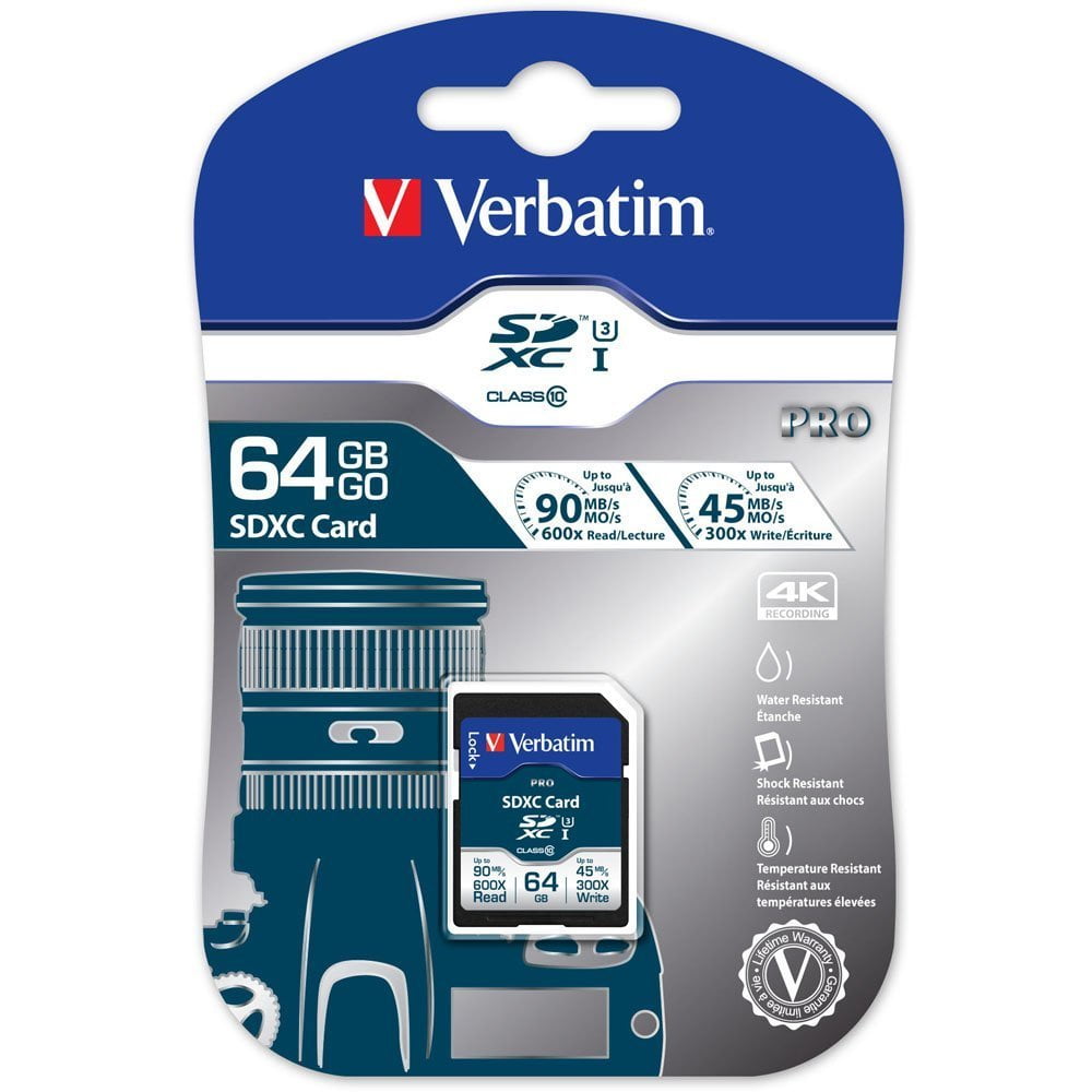 Verbatim 64 GB Class 10/UHS-I (U3) SDXC