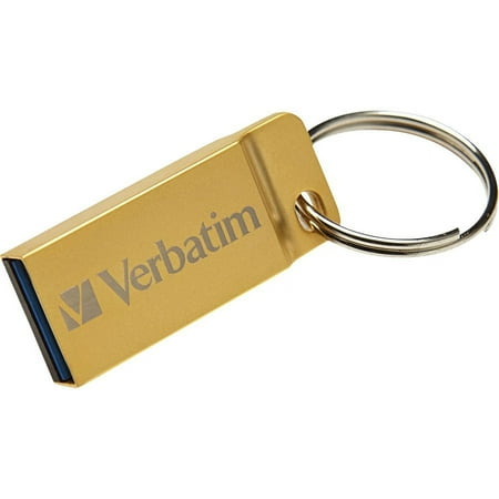Verbatim 64GB Metal Executive USB 3.0 Flash Drive - Gold - 64 GBUSB 3.0 - Gold - Water Resistant | Bundle of 2 Each