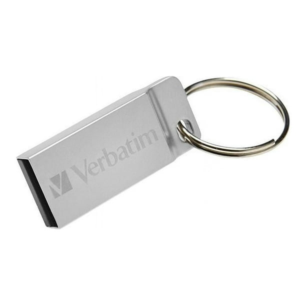 Verbatim 64GB Metal Executive USB Flash Drive - Silver - 64 GBUSB - Silver