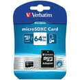 thumbnail image 1 of Verbatim 64GB Premium microSDXC Memory Card with Adapter, UHS-I V10 U1 Class 10, 1 of 13