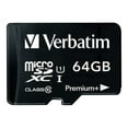 thumbnail image 1 of Verbatim PremiumPlus - Flash memory card (microSDXC to SD adapter included) - 64 GB - UHS Class 1 / Class10 - 533x - microSDXC UHS-I, 1 of 2
