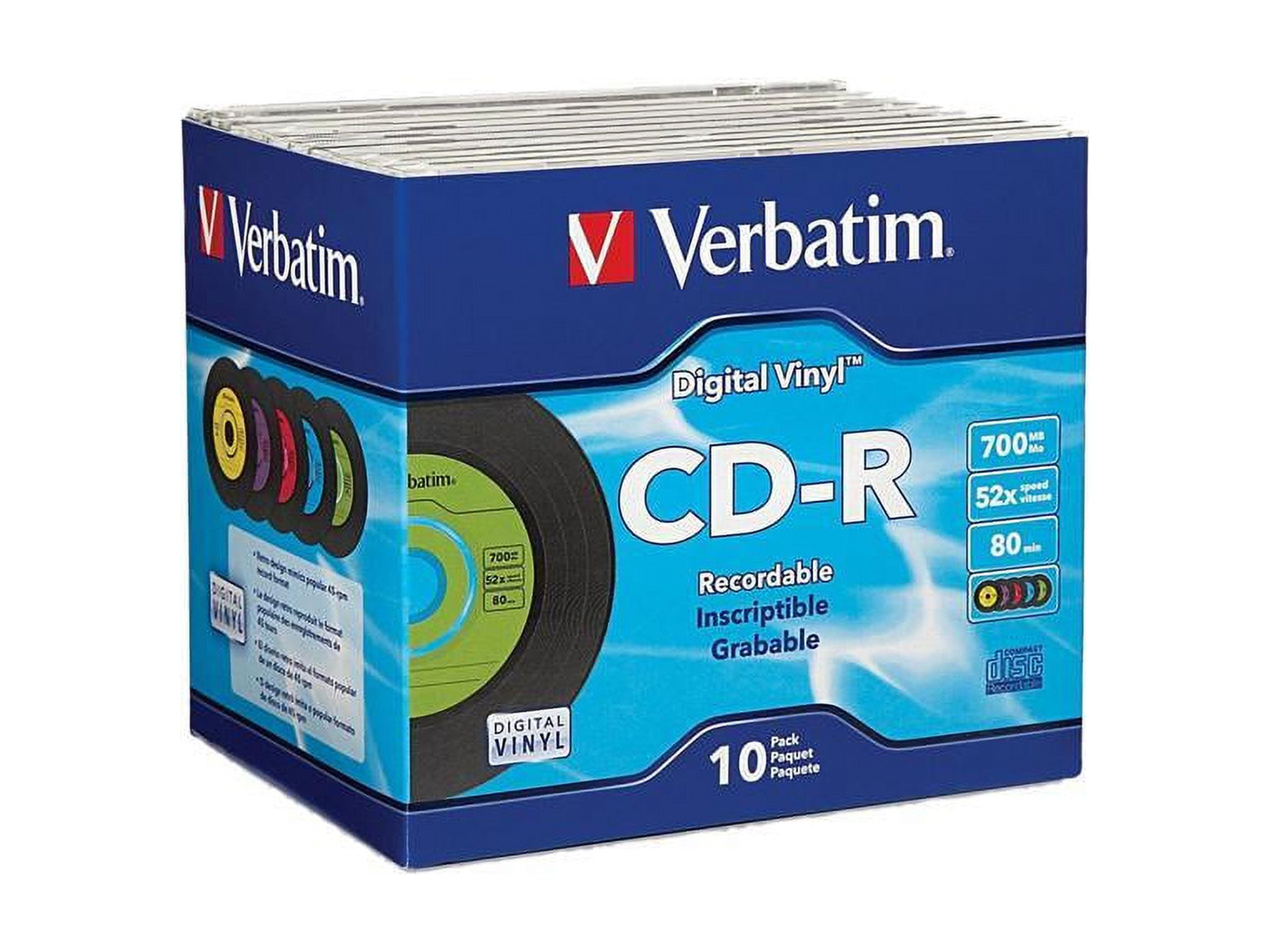 ｃｄ-ｒ Verbatim 700MB 52X CD-R 10 Packs Slim Case CD-R Media Model