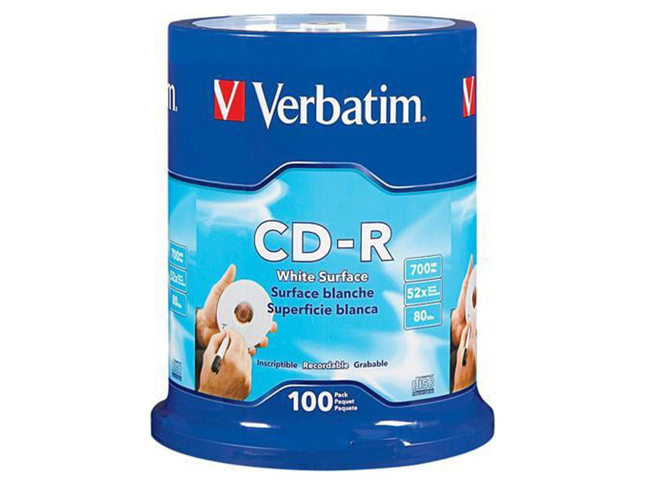 Verbatim 700MB 52X CD-R 100 Packs Spindle Disc Model 94712