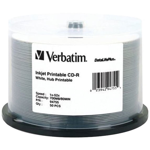 Verbatim 700mb 80-minute 52x Datalifeplus Cd-rs, 50-ct Spindle