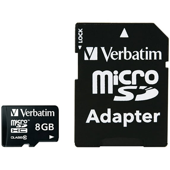 Verbatim 8GB Class 10 microSDHC Card with Adapter