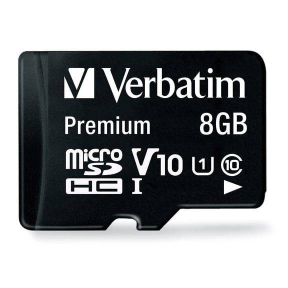 Verbatim 8 GB microSDHC Flash Memory Card with Adapter, 20 Pack
