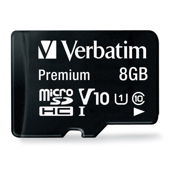 Verbatim 8 GB microSDHC Flash Memory Card with Adapter, 20 Pack