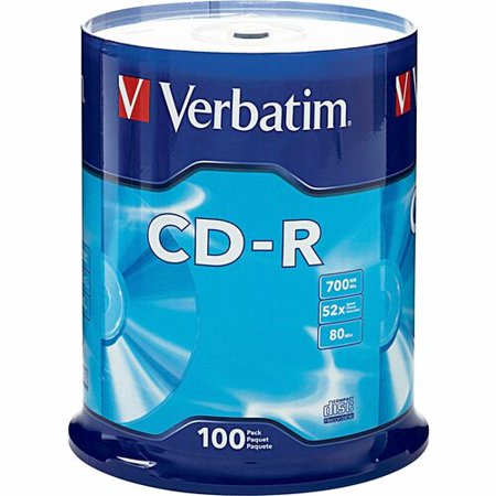 Verbatim 94554 CD Recordable Media - CD-R - 52x - 700 MB, 1.33 Hour Maximum Recording Time | 5 Packs (500 Total)