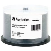 700 MB/80 min 52x Spindle CD-R DataLifePlus Printable Recordable Disc - White 50/Pack