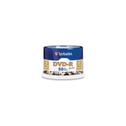 Verbatim 95101 4.7 GB 16X DVD-R Recordable Disc Spindle - Silver (50/Pack)