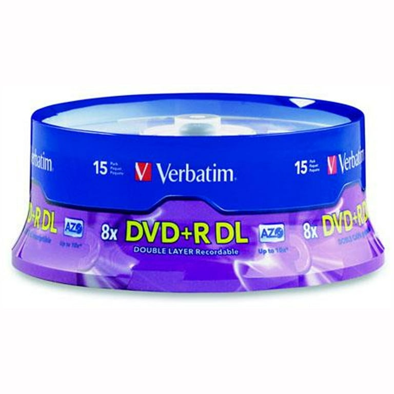 Verbatim, DVD-R Recordable Disks, 95484 240 Min 8X, 15 Pack