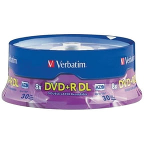 Verbatim 96542 8.5 GB 8X Dual-Layer DVD+R Discs Spindle - Silver (30/Pack)