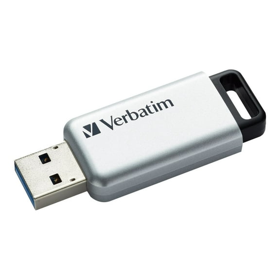 Verbatim 64GB Store 'n' Go Secure Pro USB 3.0 Flash Drive with AES 256 Hardware Encryption - Silver 64 GB