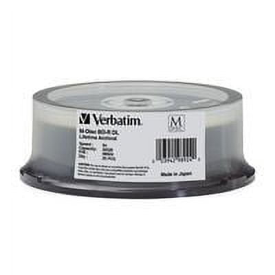 Verbatim - 98924 - Verbatim Blu-ray Recordable Media - BD-R DL - 6x - 50 GB - 25 Pack Spindle - 120mm - Double-layer