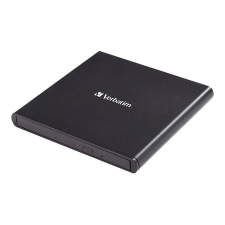 Verbatim - Slimline Double-Layer 8x External USB DVD±RW/CD-RW Drive - Black