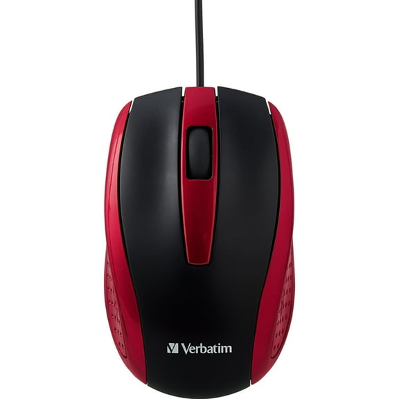 Verbatim 99742 Corded Notebook Optical Mouse (Red)