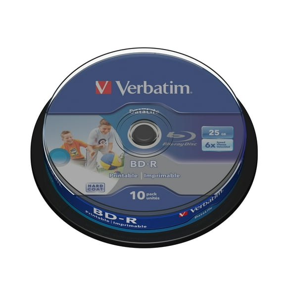 Verbatim Blue Ray BD-R SL Datalife 43804 25GB 6X 10-pack Jewel Case