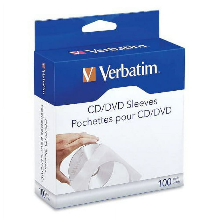 CD/DVD Sleeves, 1 Disc Capacity, White, 100/Box CD/DVD Sleeves, 1 Disc Capacity, White, 100/Box