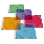 Verbatim CD/DVD Slim Cases 50-Pack, Slim Design, Assorted Colors