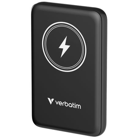 Verbatim Charge 'n' Go 10000mAh Magnetic Power Bank, USB-C PD 20W, Black