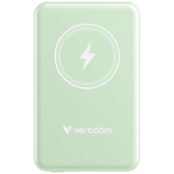 Verbatim Charge 'n' Go Magnetic Wireless Power Bank 5000 mAh - Green