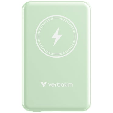 Verbatim Charge 'n' Go Magnetic Wireless Power Bank 5000 mAh - Green