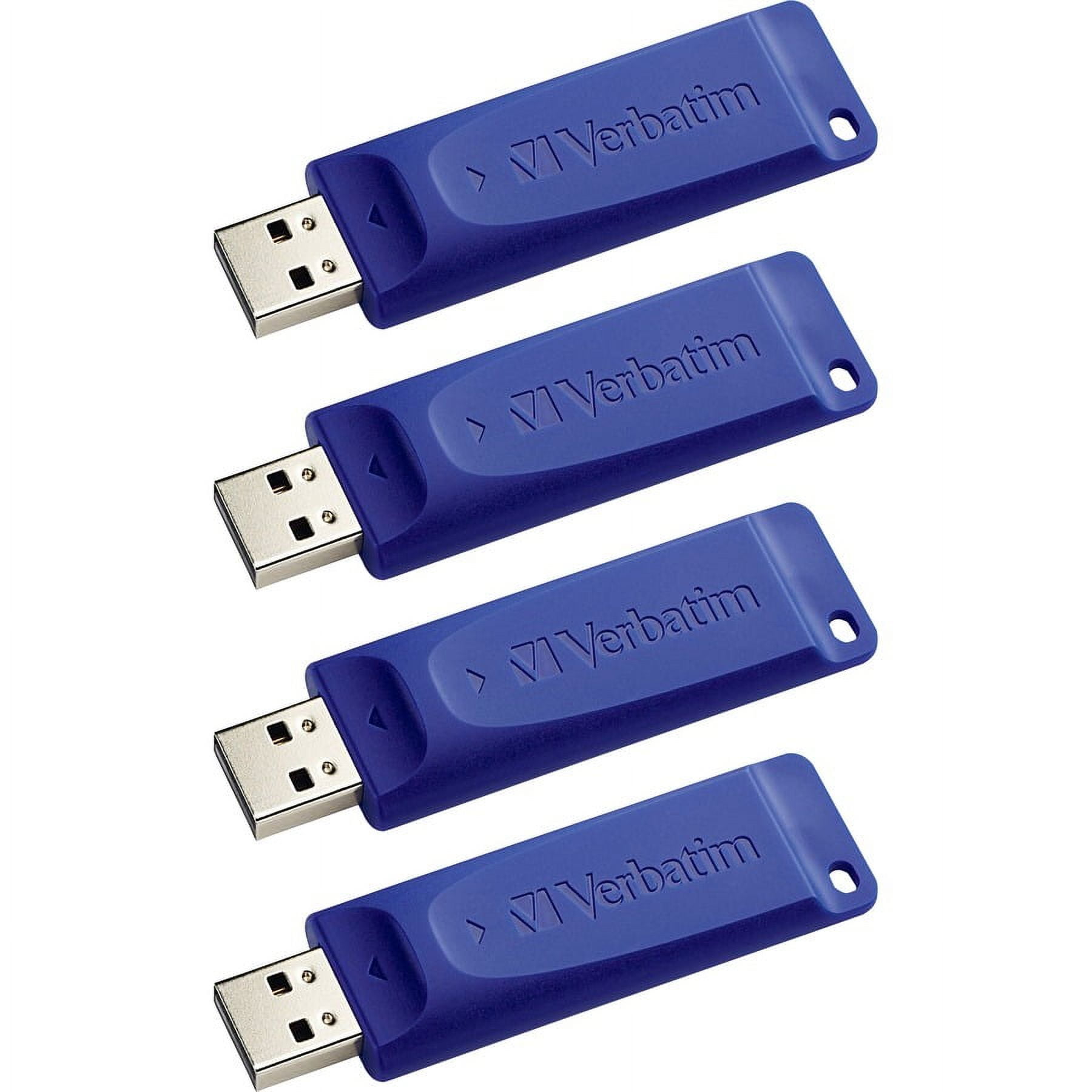 Verbatim 8GB USB Flash Drives - 8 GB - USB 2.0 Type A - Blue - 4 / Carton Verbatim 8GB USB Flash Drives - 8 GB - USB 2.0 Type A - Blue - 4 / Carton