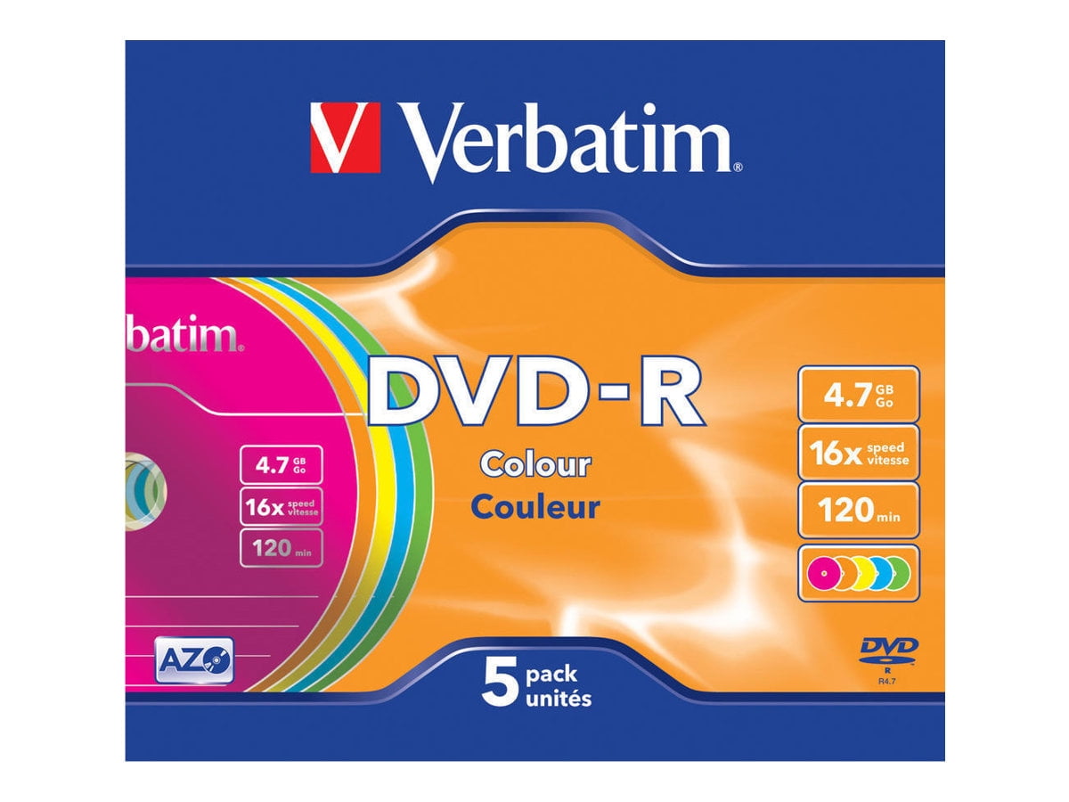 Verbatim Colours - 5 x DVD-R - 4.7 GB 16x