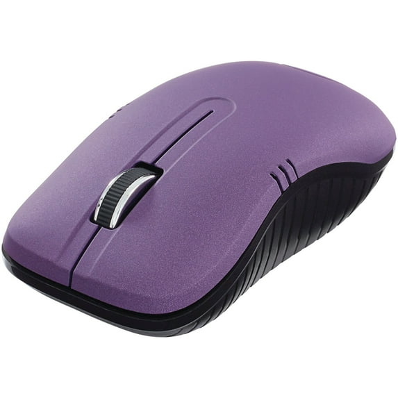 Verbatim Commuter Series Cordless Optical Computer Mouse, 3 Buttons, 2.4 GHz (Matte Purple)