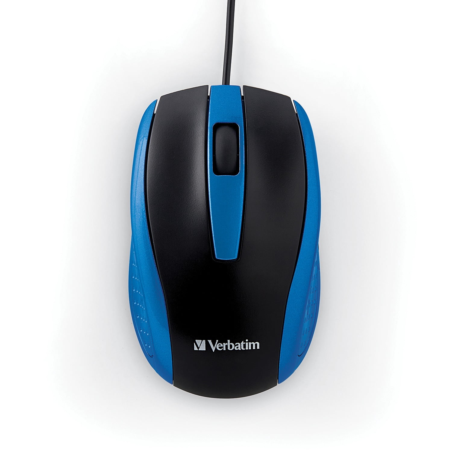 Verbatim Corded Optical Computer Mouse, Ergonomic, 3 Buttons, USB (Blue ...