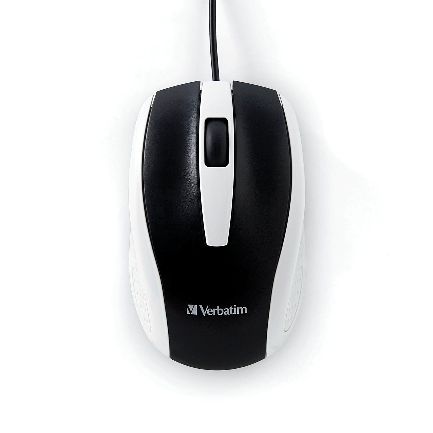 Verbatim Corded Optical Computer Mouse, Ergonomic, 3 Buttons, USB (White)