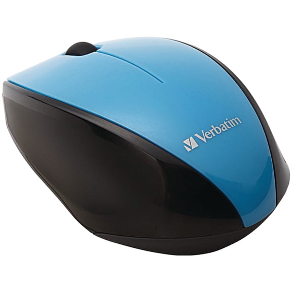 Verbatim Cordless Blue-LED Computer Mouse, Multi-Trac, 3 Buttons, 2.4 GHz (Blue)