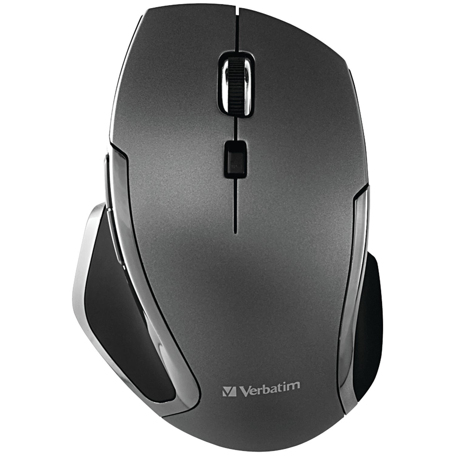 Verbatim Cordless Blue-LED Deluxe Notebook Mouse, Ergonomic, 6 Buttons, 2.4 GHz (Graphite)