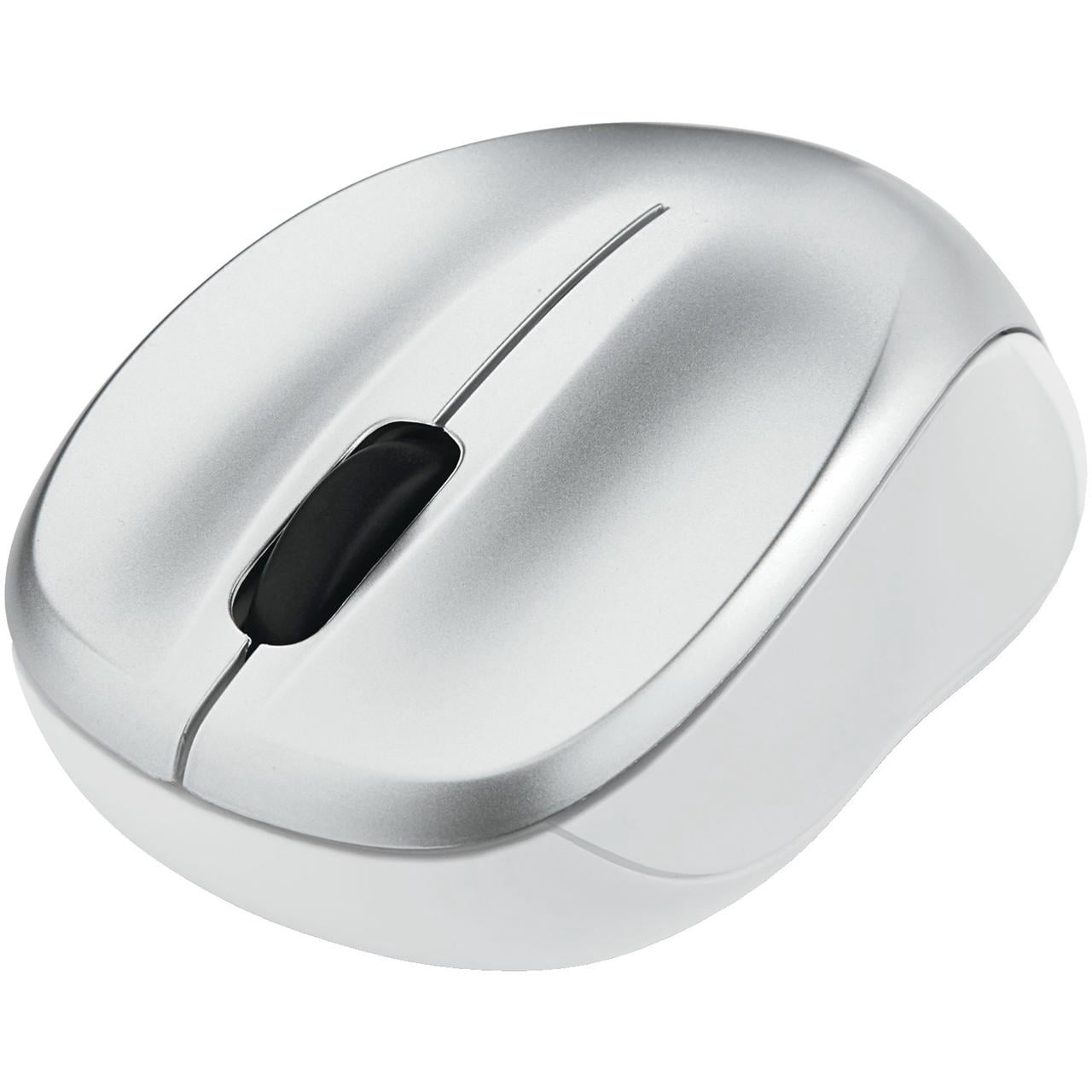 Verbatim Cordless Blue-LED Silent Computer Mouse, Ergonomic, 3 Buttons, 2.4 GHz (Silver)