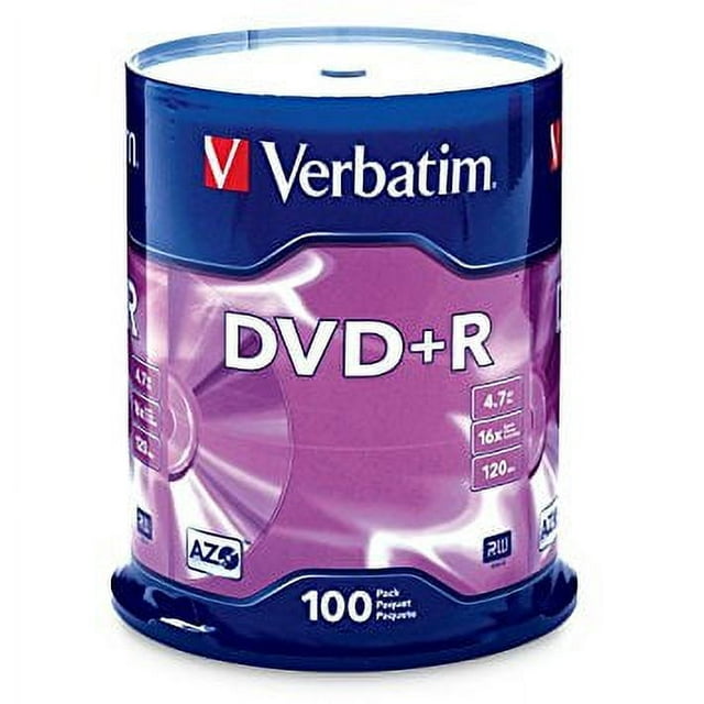 Verbatim DVD+R (4.7 GB) (16X) Branded Surface (Pk=100/Spindle) 95098