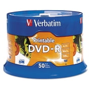 4.7 GB 16X DVD-R Recordable Discs in Spindle - White (50/Pack)