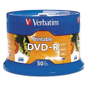 Verbatim DVD-R Disc, 4.7 GB, 16x, White, 50/Pk -VER95137