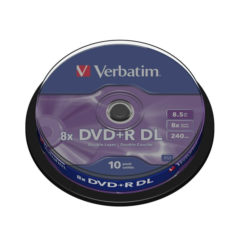 Verbatim DVD+R 8x 8.5GB 10-Pack Spindle - Walmart.com