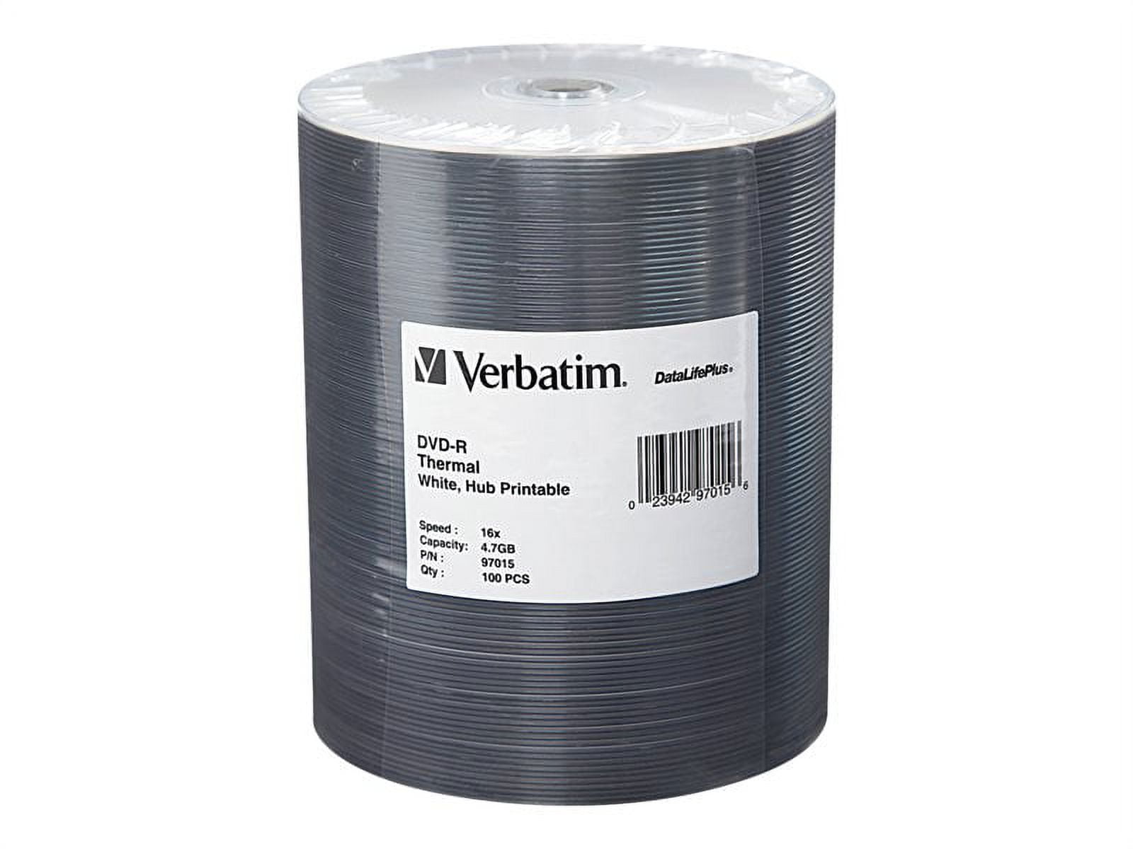 VERBATIM DVD-R DL+ THRML 100pk 4.7GB/16X TAPE-HUB