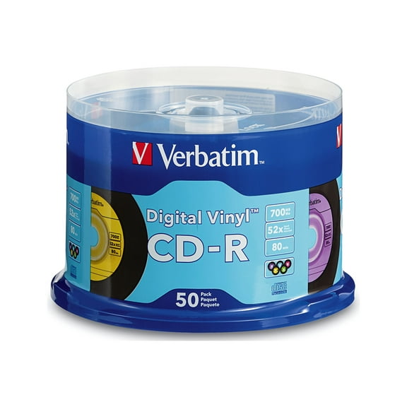Verbatim CD-R 80min 52X with Digital Vinyl Surface - 50pk Spindle (94587)