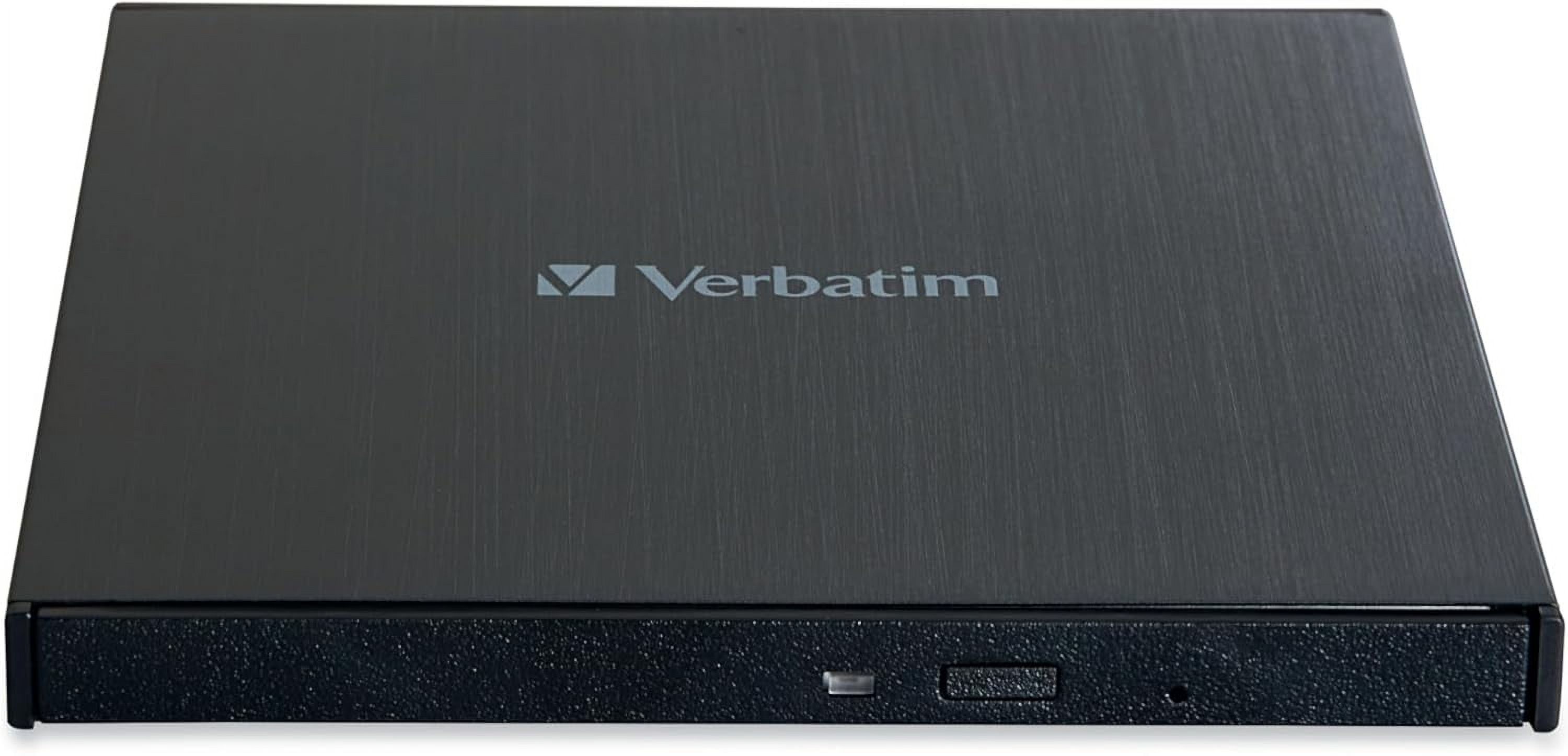 Verbatim External Slimline CD DVD BluRay Writer USB 3.2 Gen 1 Drive M