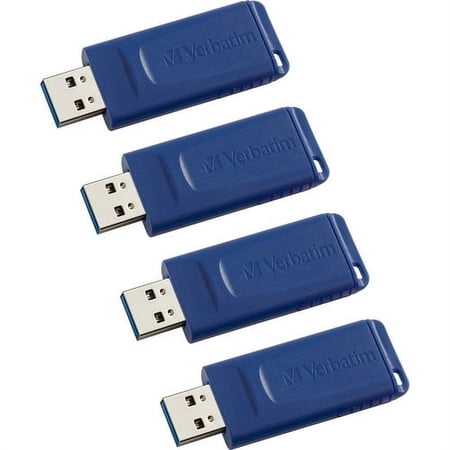 Verbatim Flash Drives - 16 GB - USB - Blue - 4 / Carton | Bundle of 10 Cartons