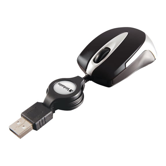 Verbatim Go Mini Optical Travel Mouse - Mouse - right and left-handed - optical - wired - USB - black