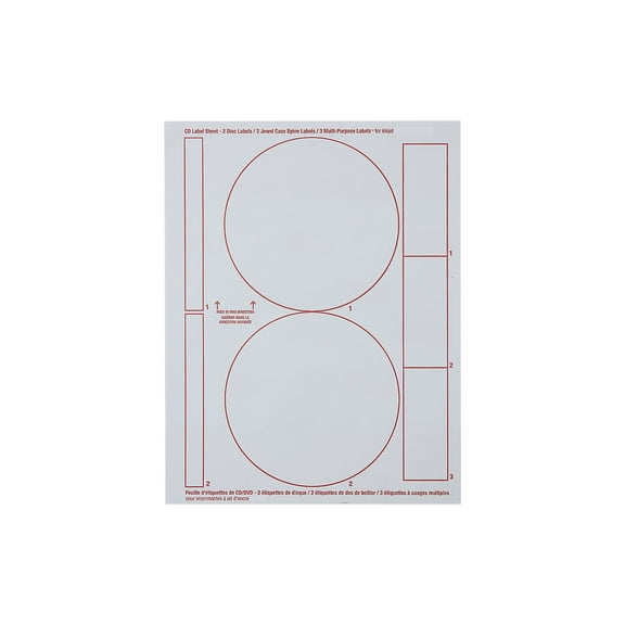 Verbatim Inkjet Media Labels White 7 Labels/Sheet 50 Sheets/Pack (71126)